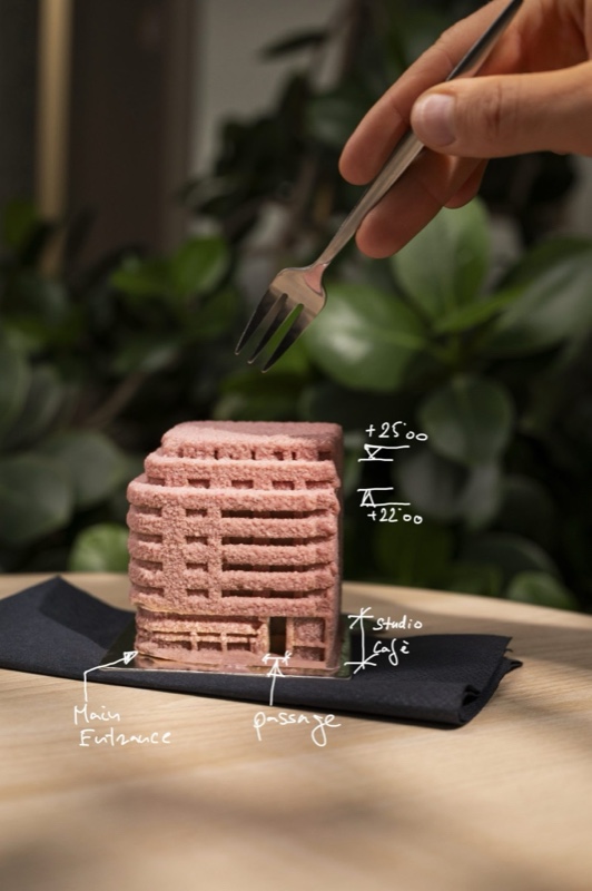 Съедобная миниатюра дома Герлоци — десерт Café Arkitekter