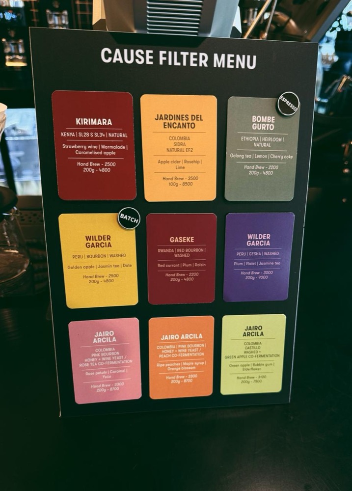 Меню с зёрнами — Cause Filter Menu